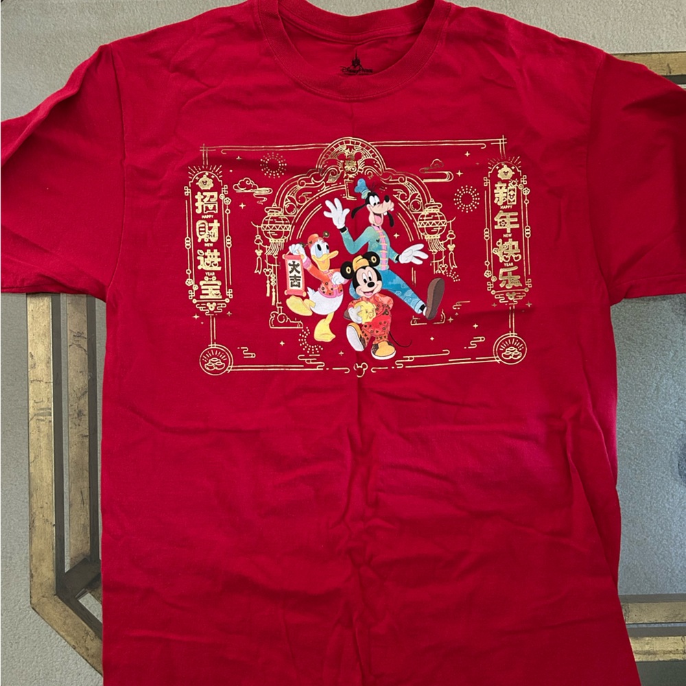 Disney Red Short Sleeve Tee with Characters